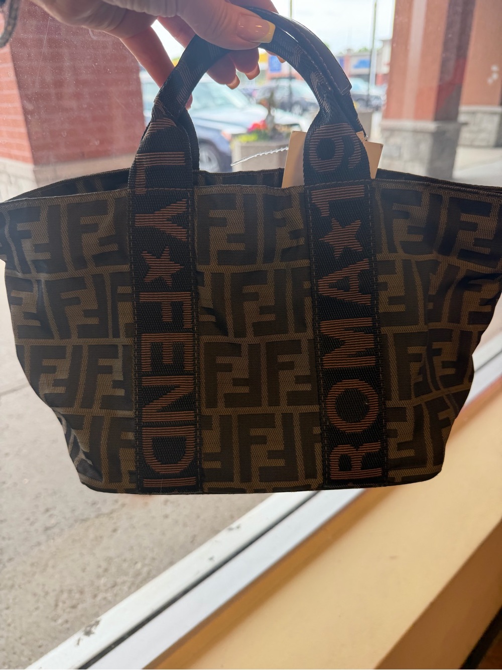 Fendi Brown & Black FF Zucca Roma Tote